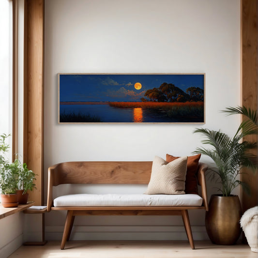 Moonrise Over the Quiet Marsh