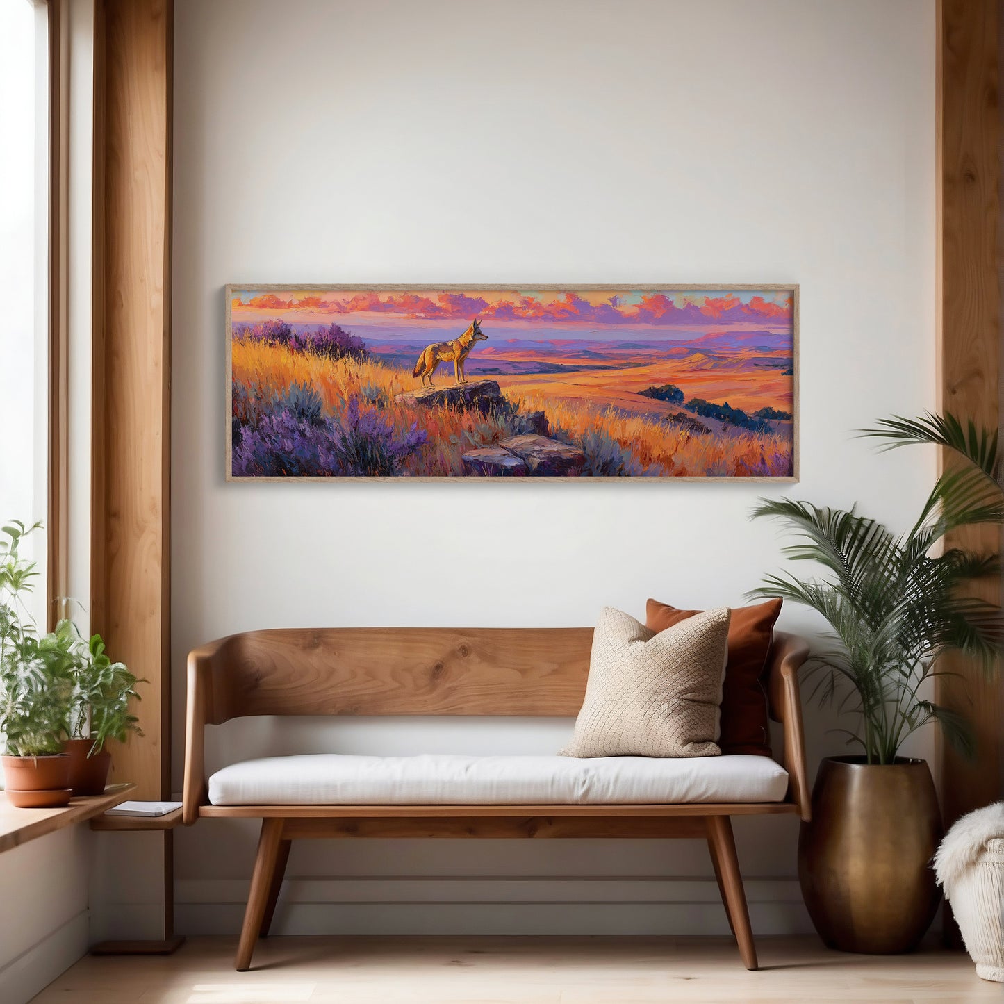 Coyote Standing in Painted Dawn