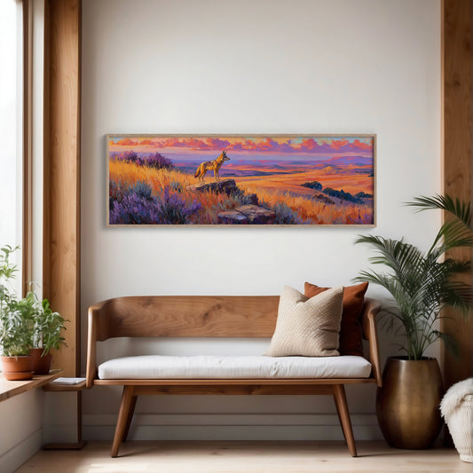 Coyote Standing in Painted Dawn