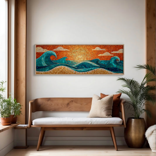 Sunrise Waves in Mosaic Light