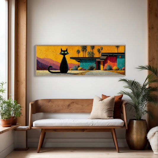 Midcentury Cat at Sunset