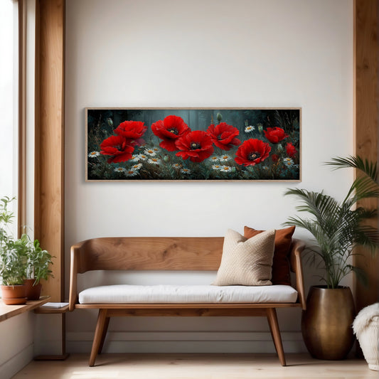 Crimson Blooms Beneath the Pines