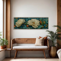 Ivory Petals in Verdant Drift