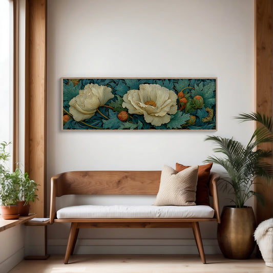 Ivory Petals in Verdant Drift