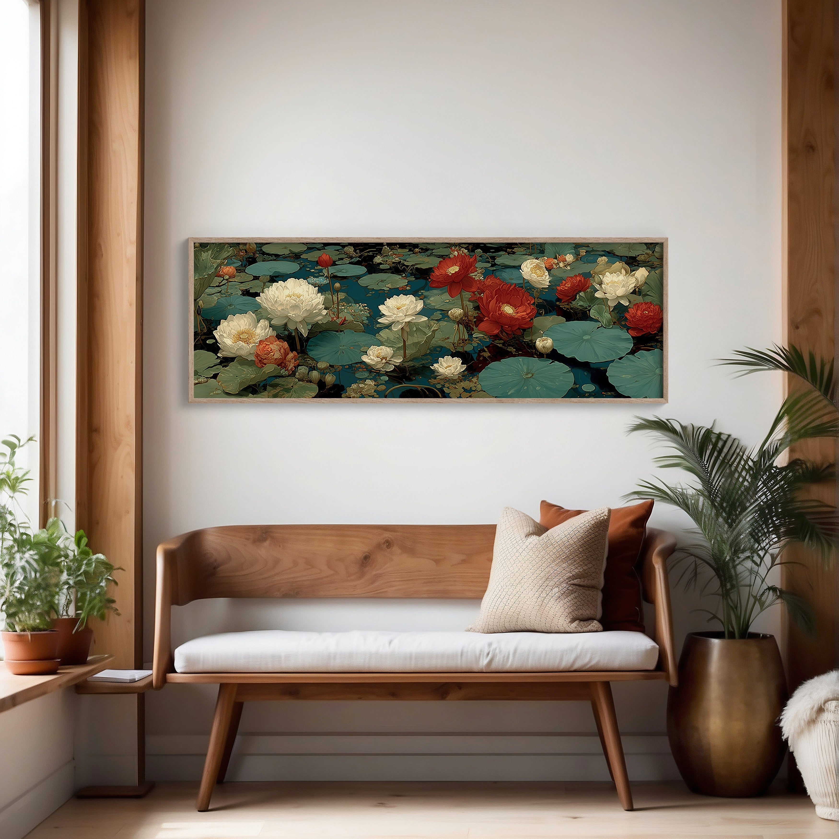 Lotus Garden in Deep Blue Waters