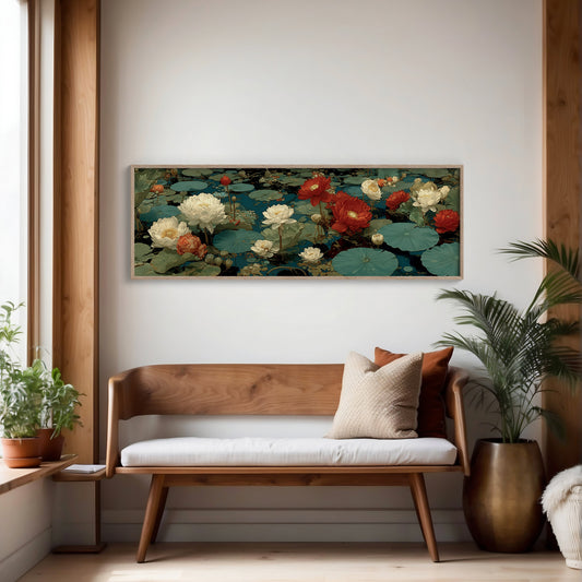 Lotus Garden in Deep Blue Waters