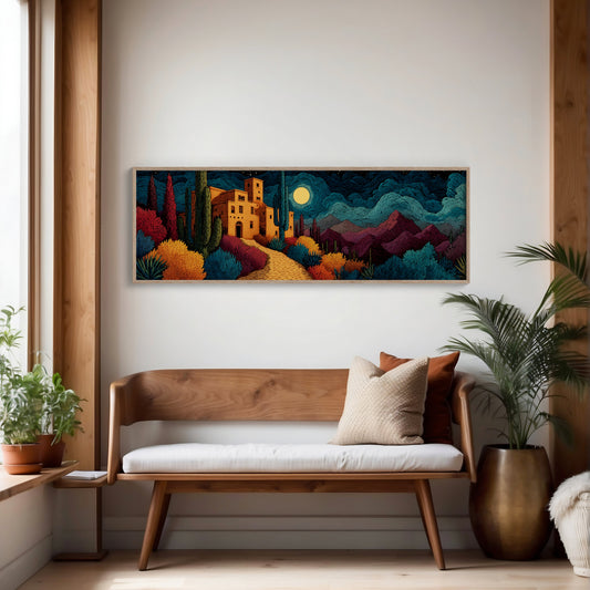 Moonlit Road to the Desert Villa