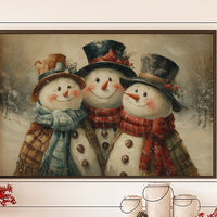 Three Smiles in Falling Snow