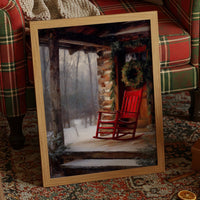 Red Rocker in Winter Quiet
