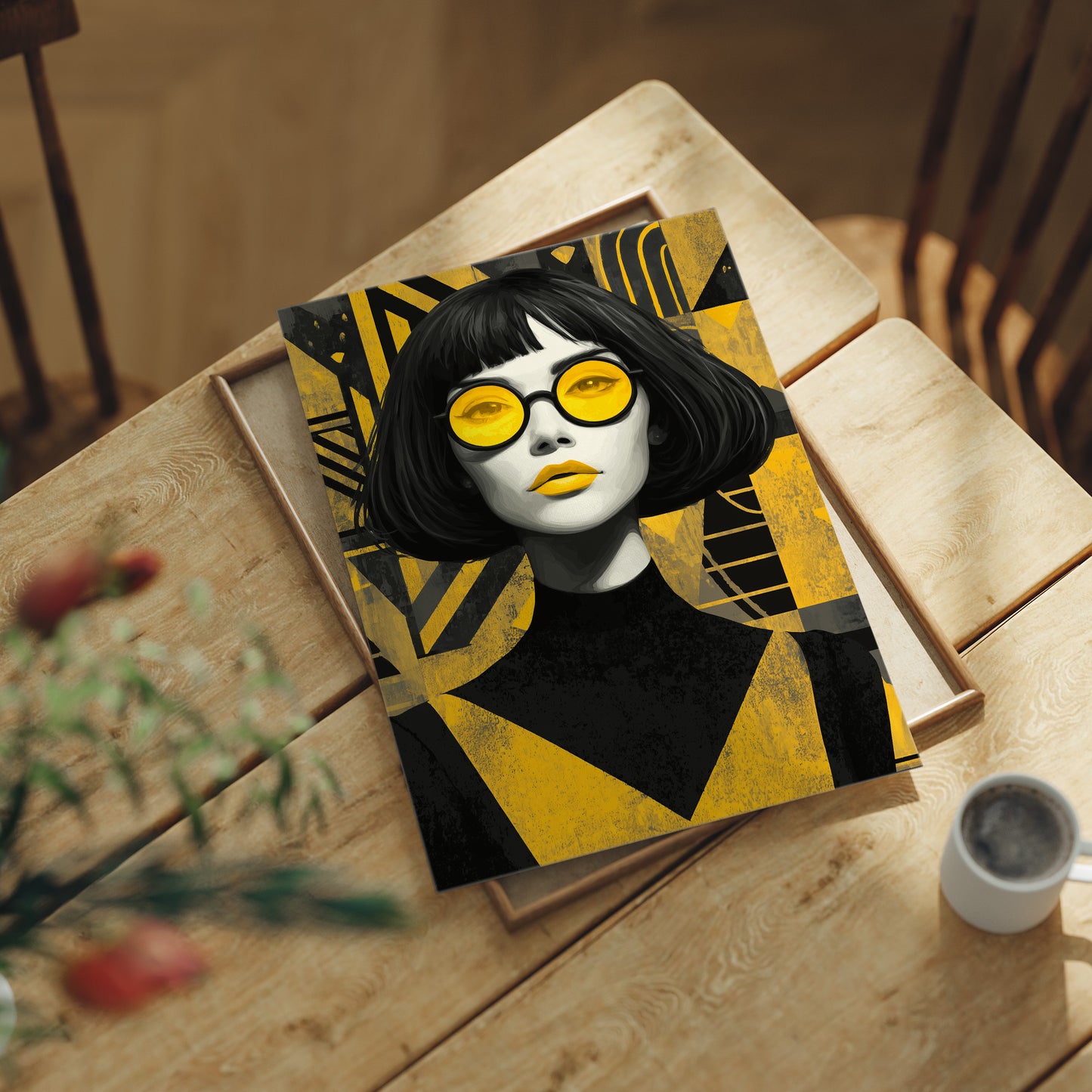 Golden Gaze in Midnight Lines