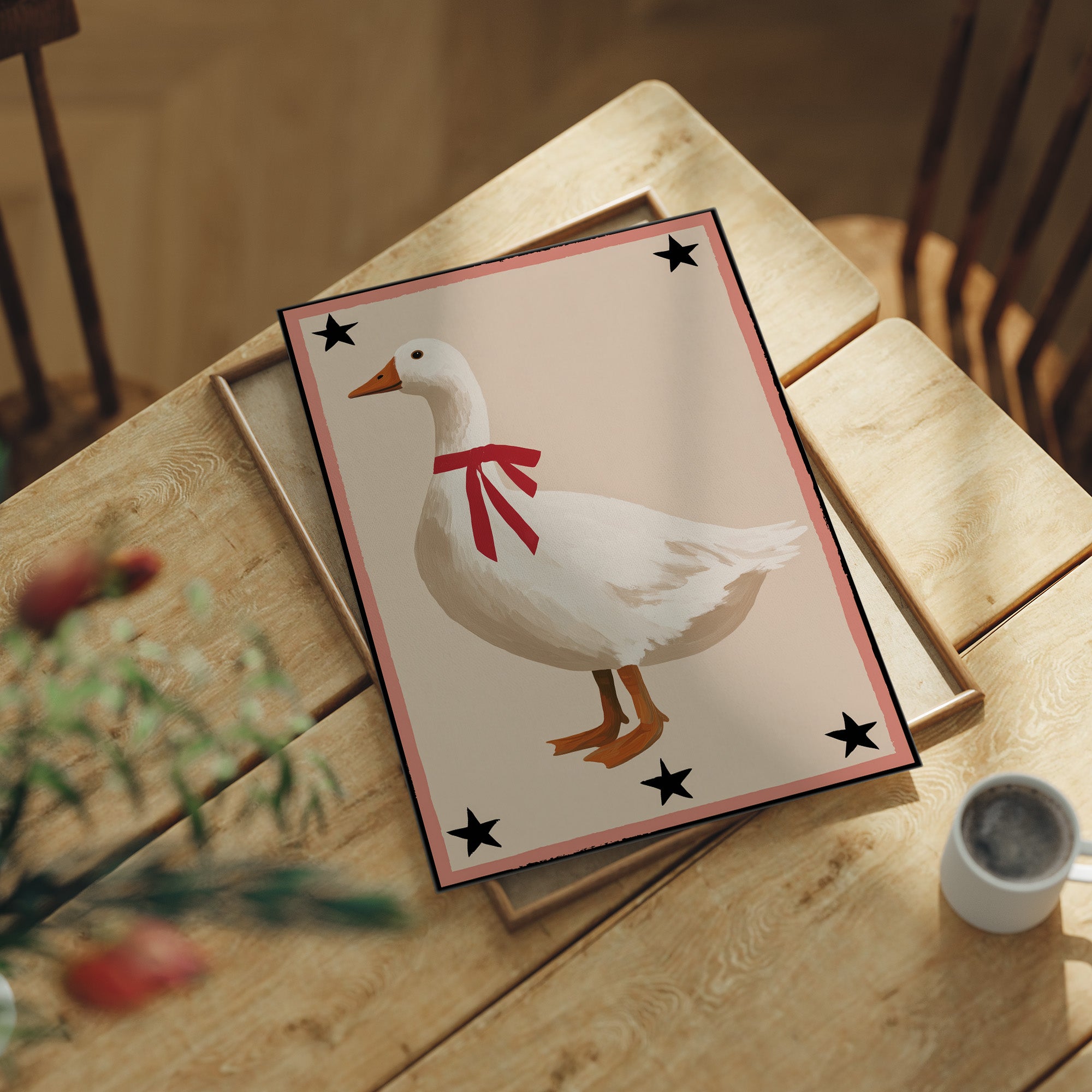 The Goose With A Red Ribbon