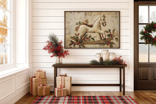 Rocking Horse in Winter Stillness