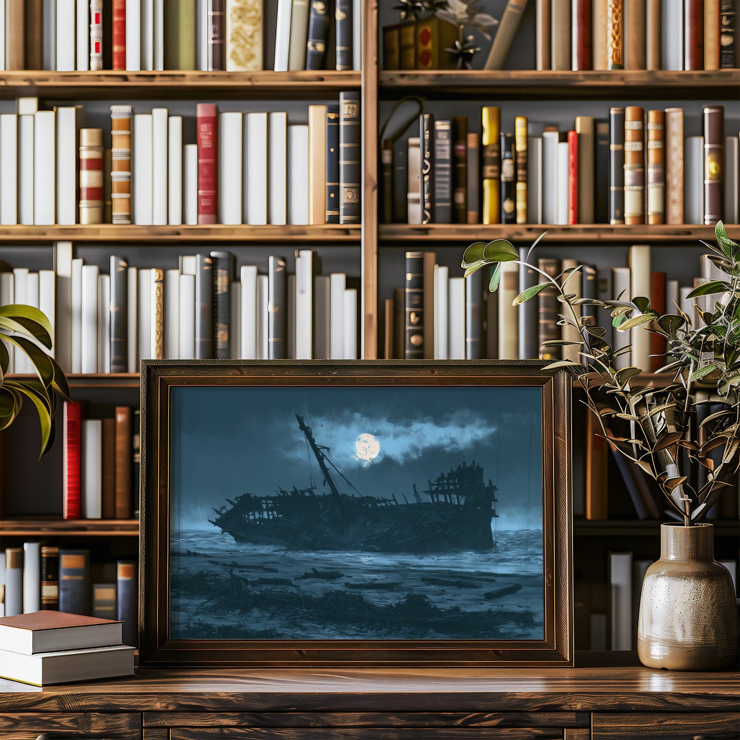 The Wreck at Moonrise