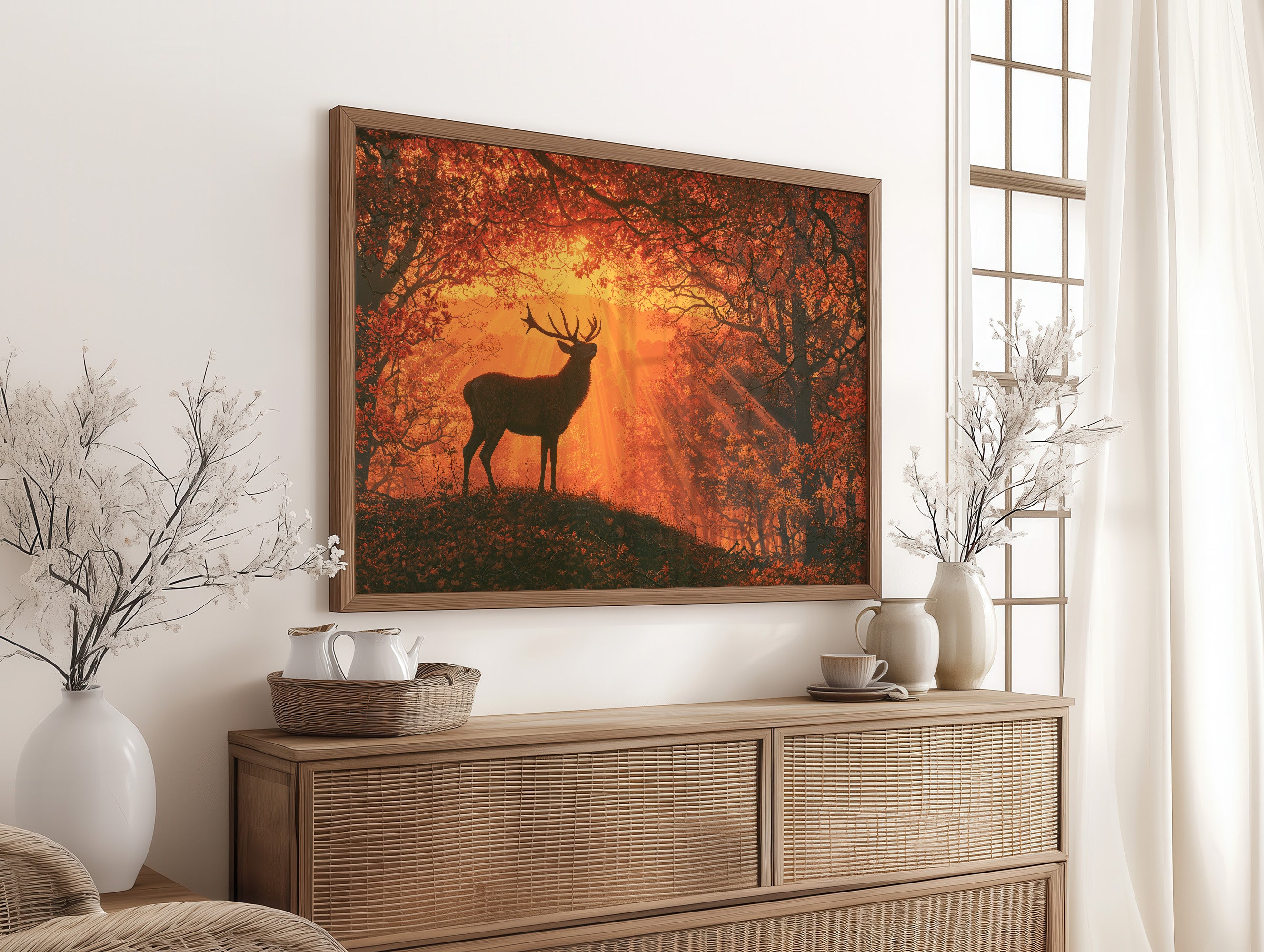 Stag, Struck by Sunrise