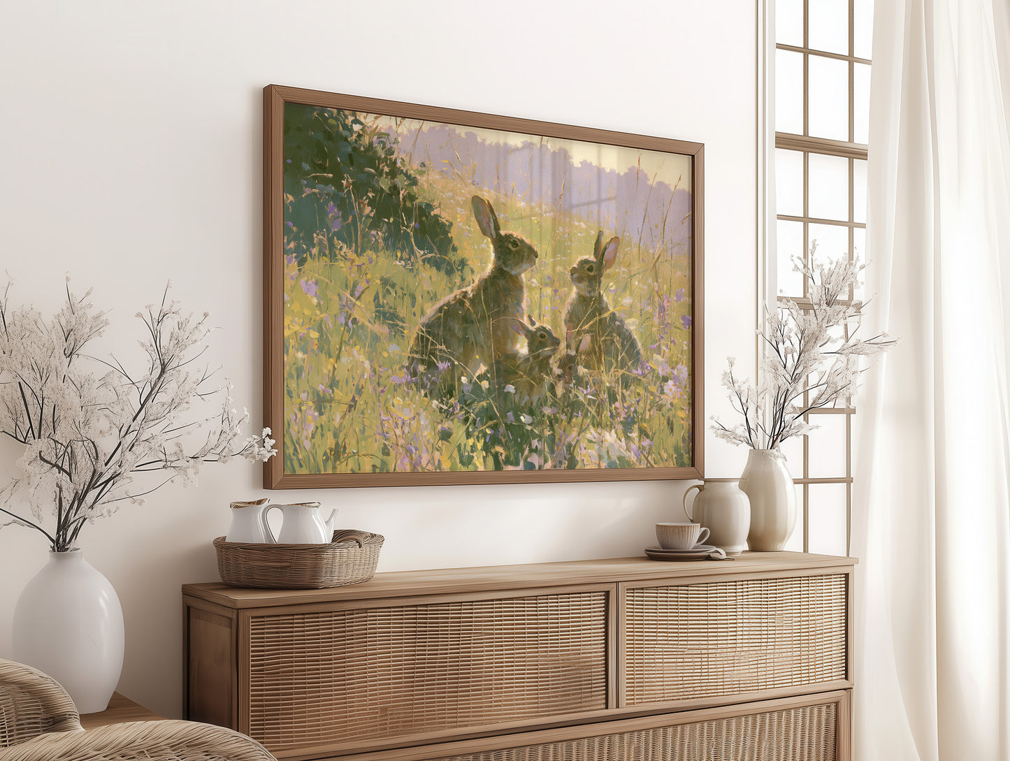 Rabbits, Golden Meadow Light