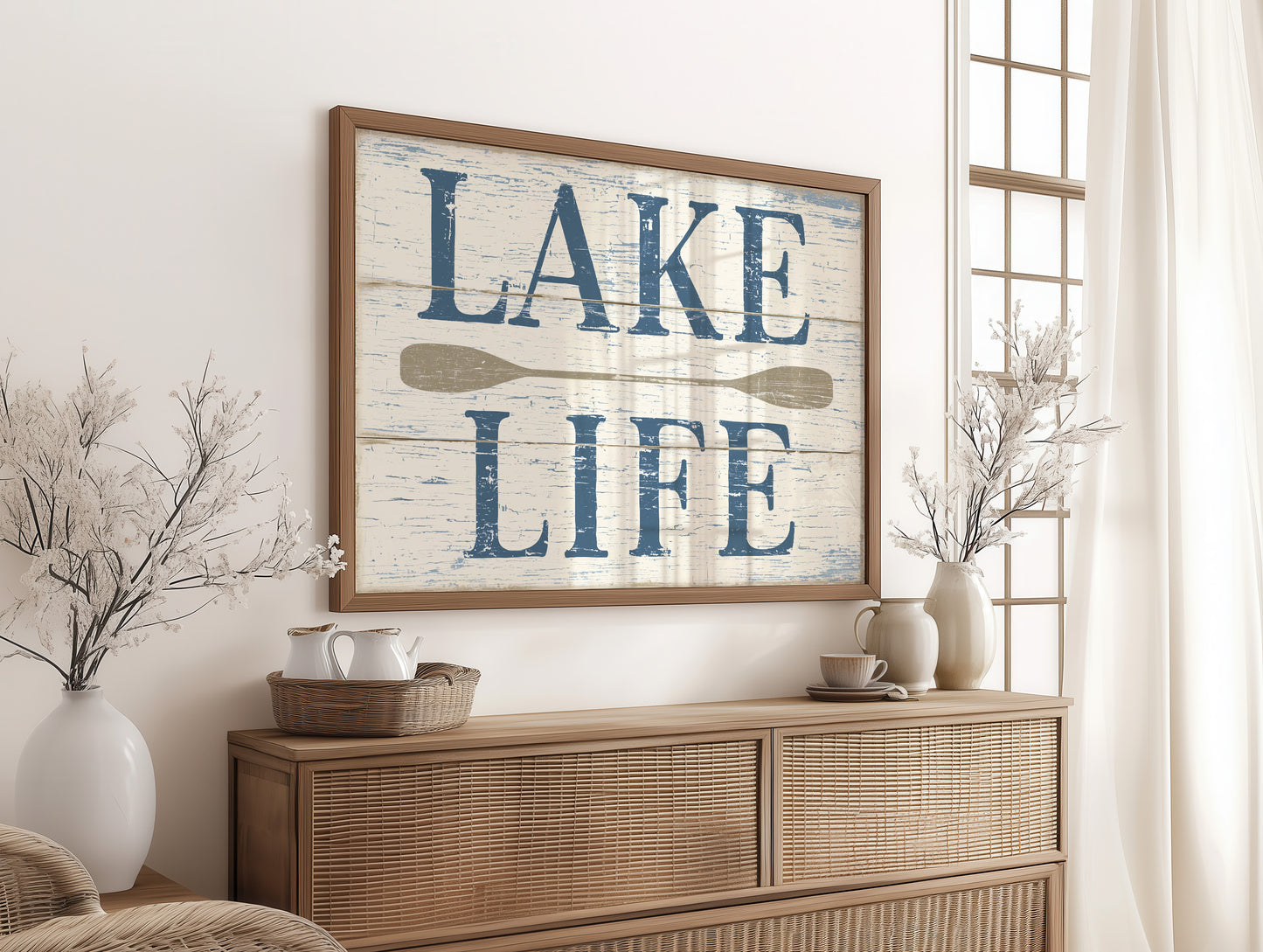Lake Life, Weathered Sign