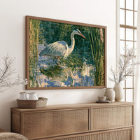 Heron, Marsh Reeds