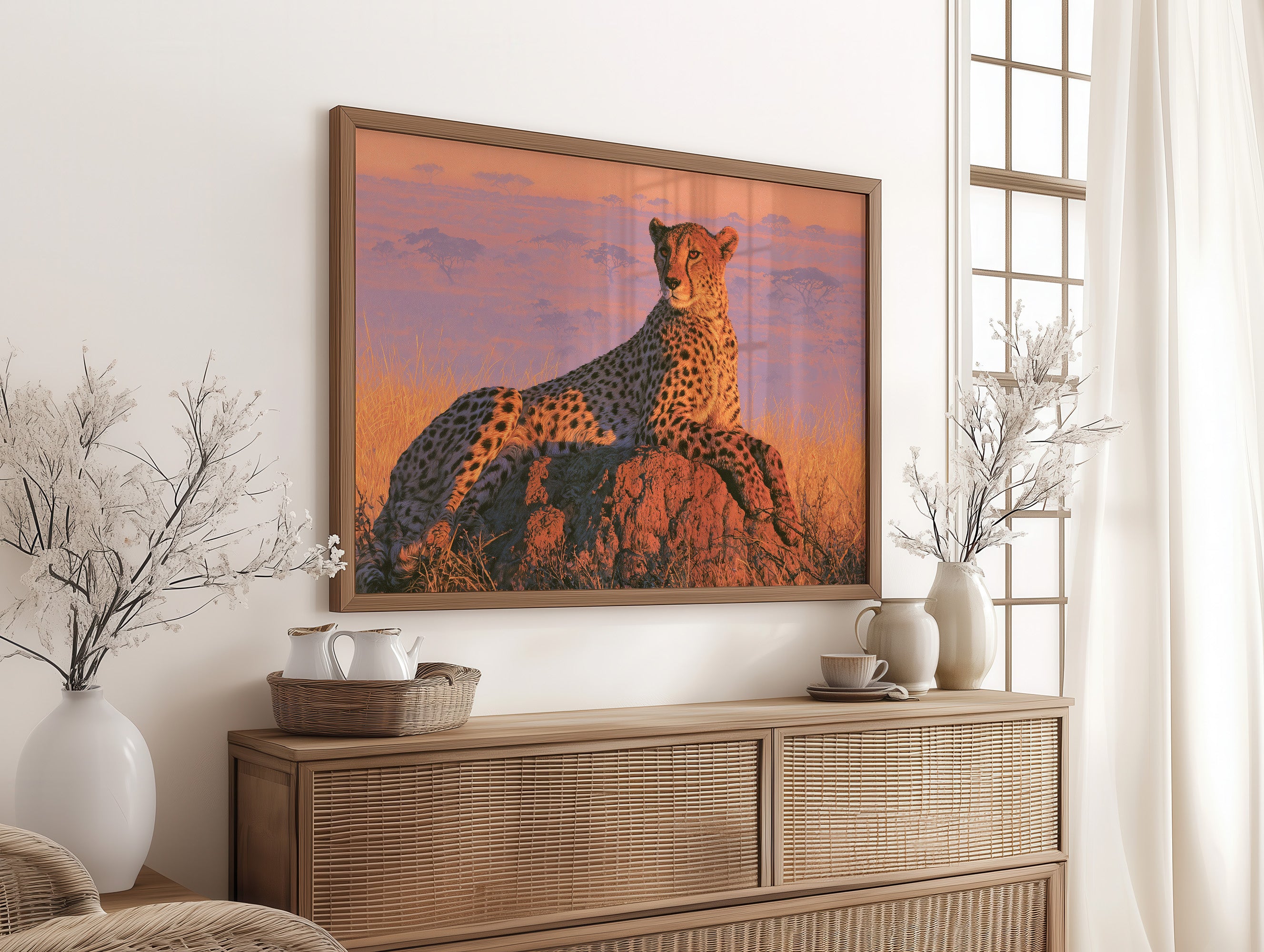 Cheetah, Termite Mound Perch
