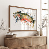 Trout, Watercolor Splash