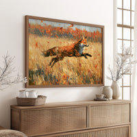 Fox, Leaping Through Gold