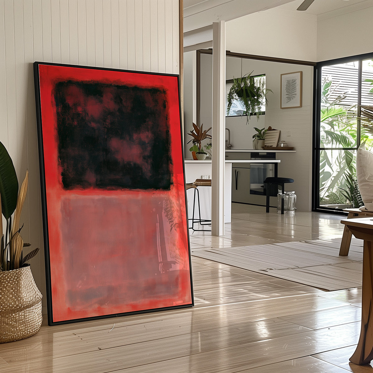 Red Black Color Field Study