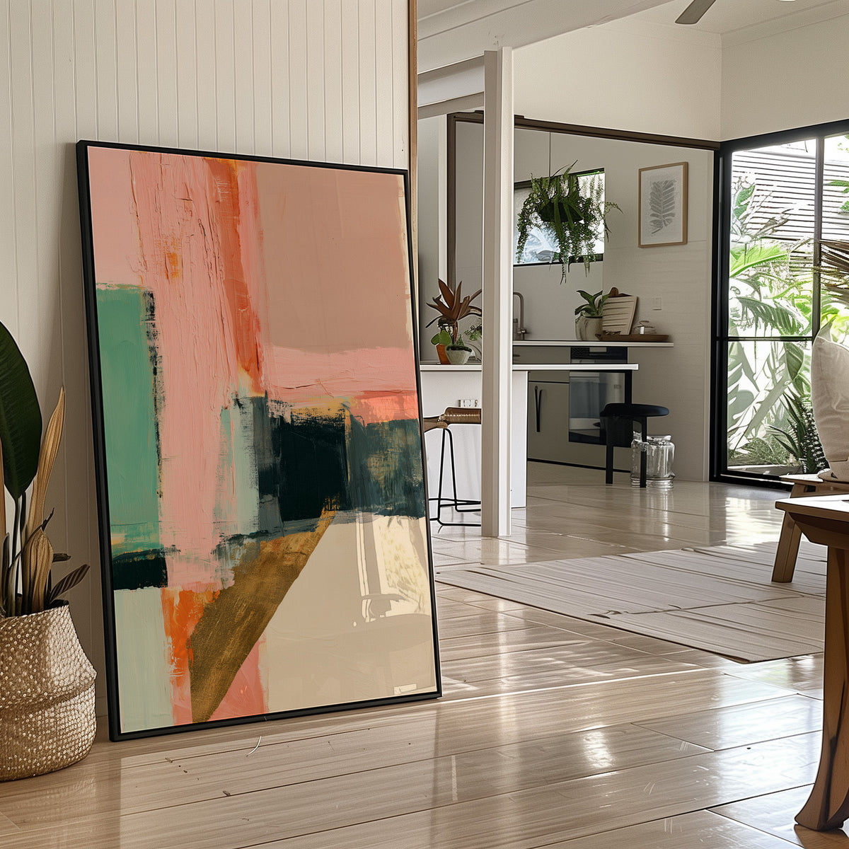 Blush Mint Gold Color Block