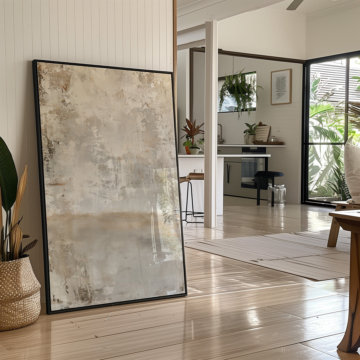 Weathered Neutral Plaster Abstract