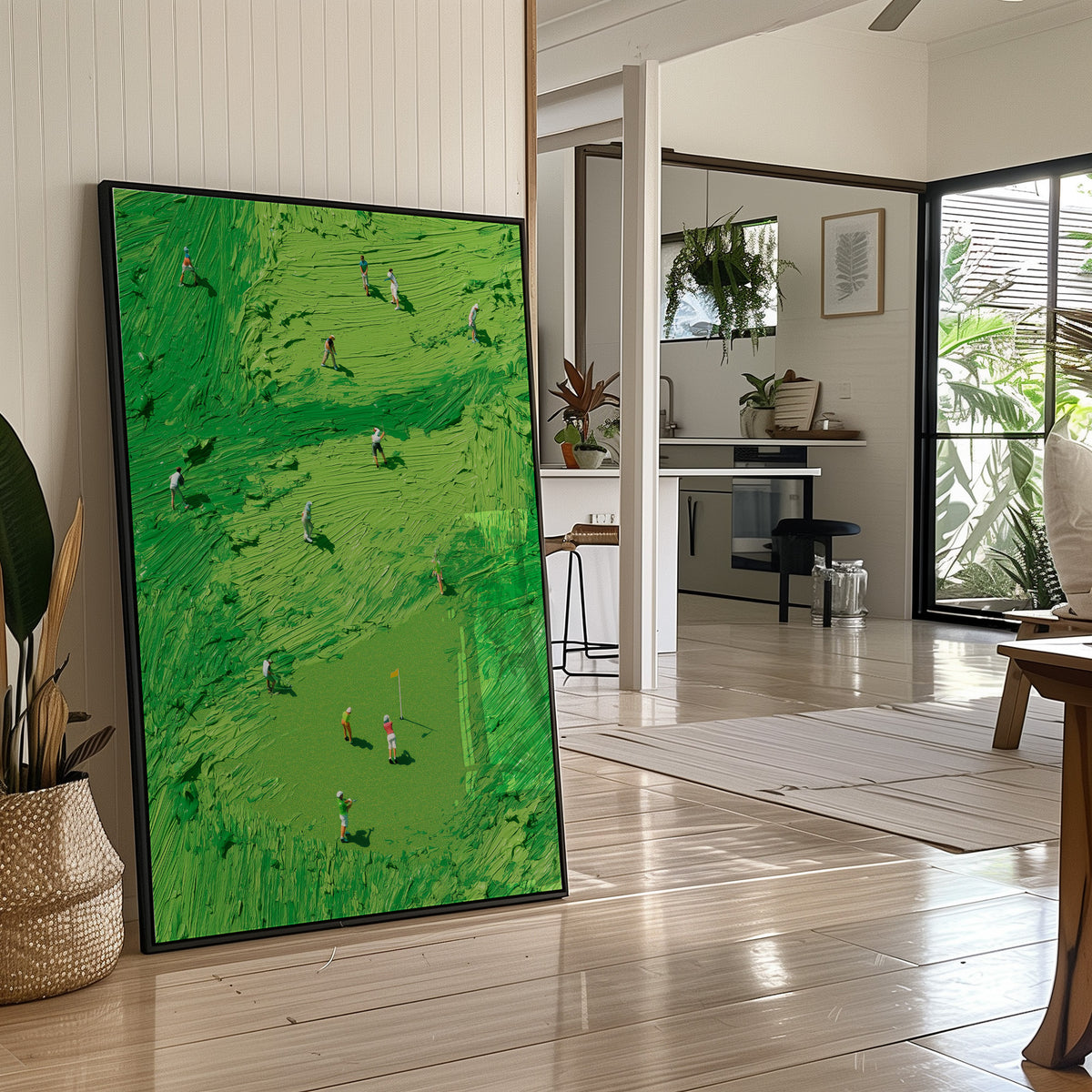 Aerial Golf Course Palette Knife