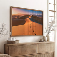Footprints Over Golden Dunes