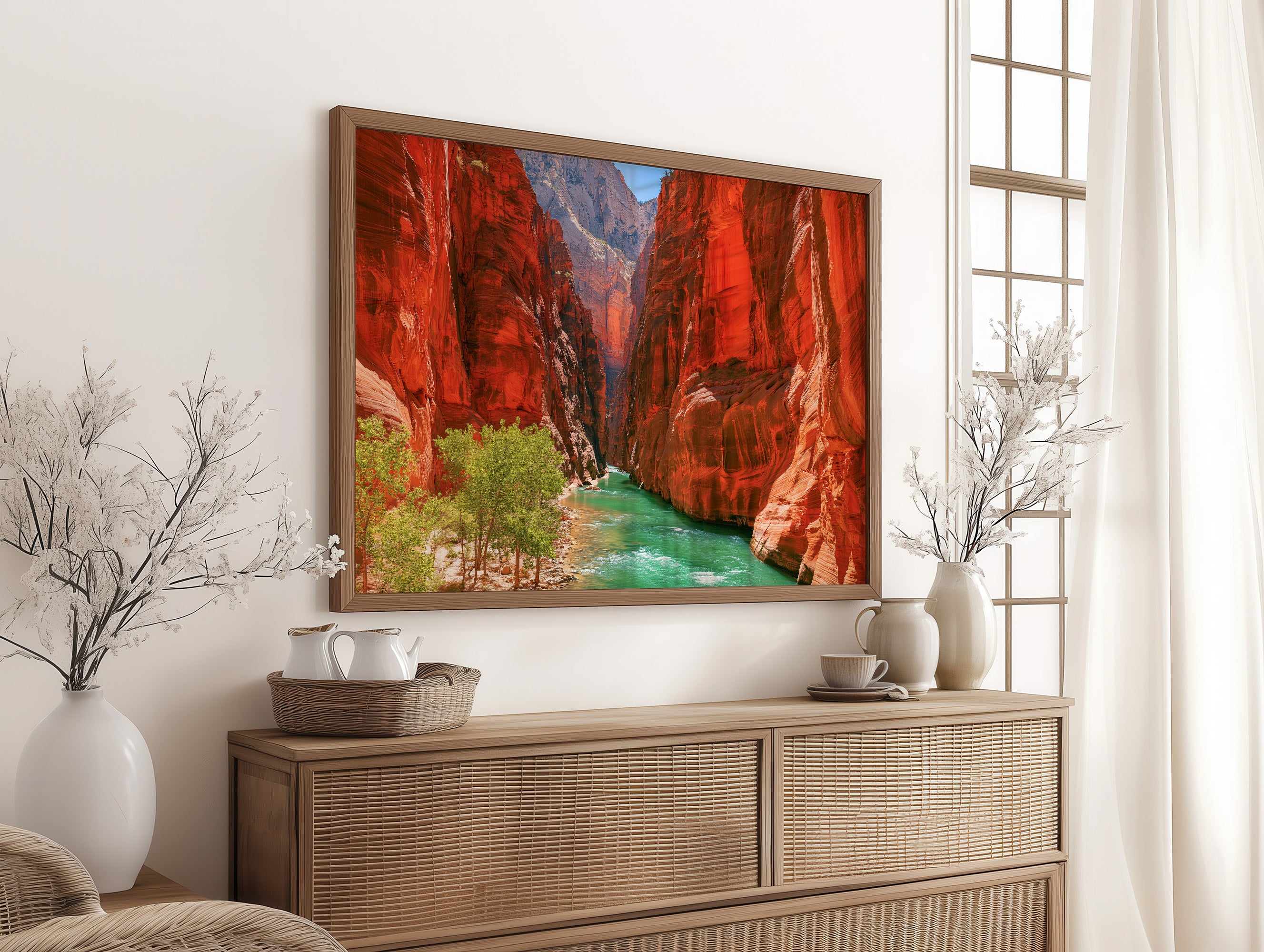 Emerald River Through Red Rock