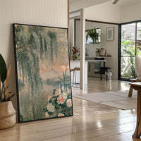 Willow Peony Chinoiserie Landscape