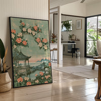 Pagoda Garden Chinoiserie Scene