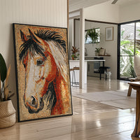 Chestnut Horse Mosaic Portrait