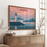 Alaska Lighthouse at Dusk