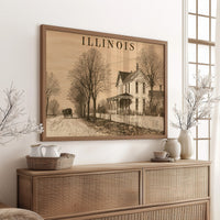 Illinois Homestead Autumn Road