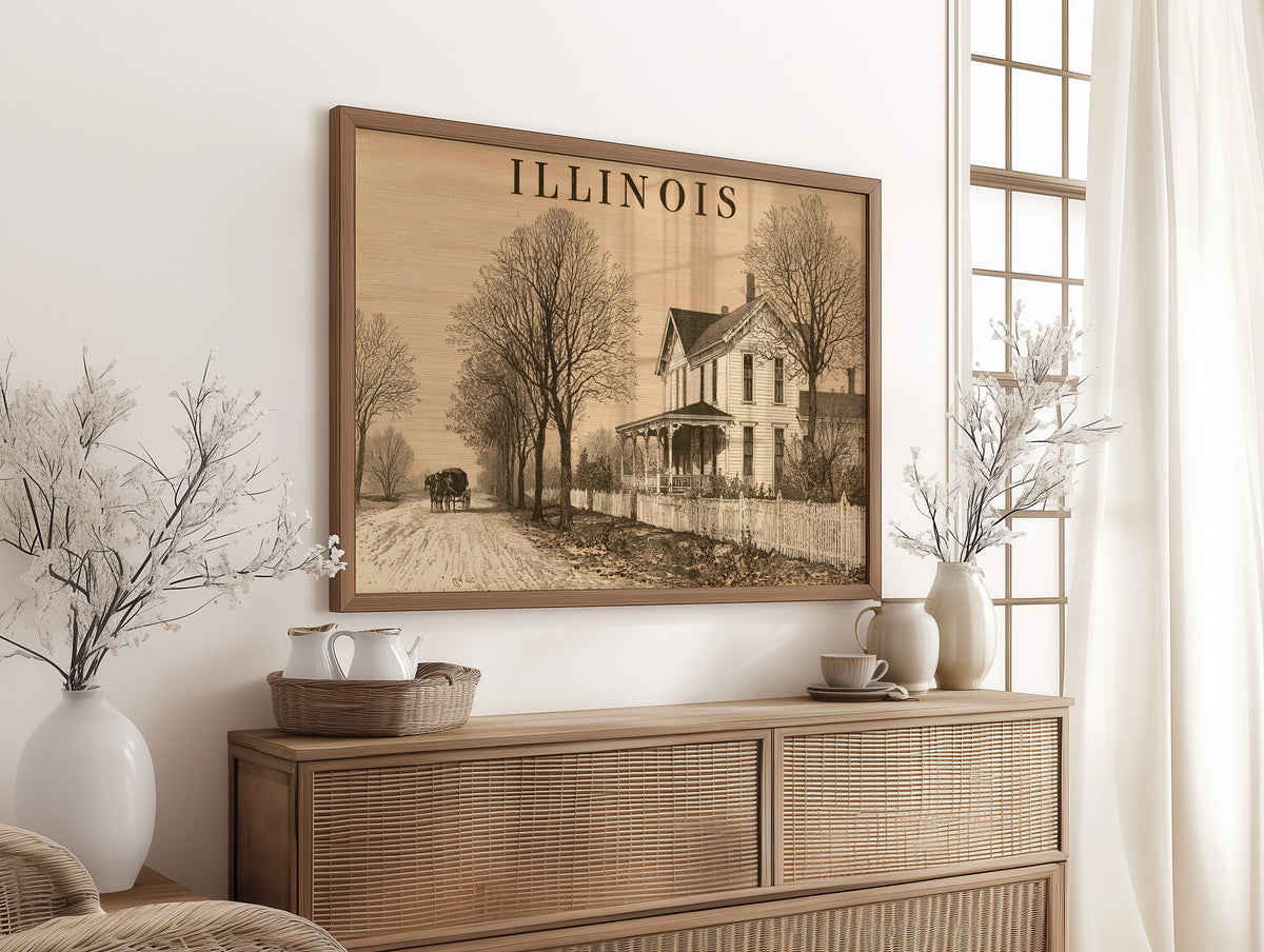 Illinois Homestead Autumn Road