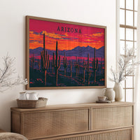 Arizona Saguaro Sunset Silhouettes