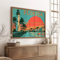 Florida Sunset Flamingo Shore