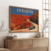 Indiana Autumn Highway Bend