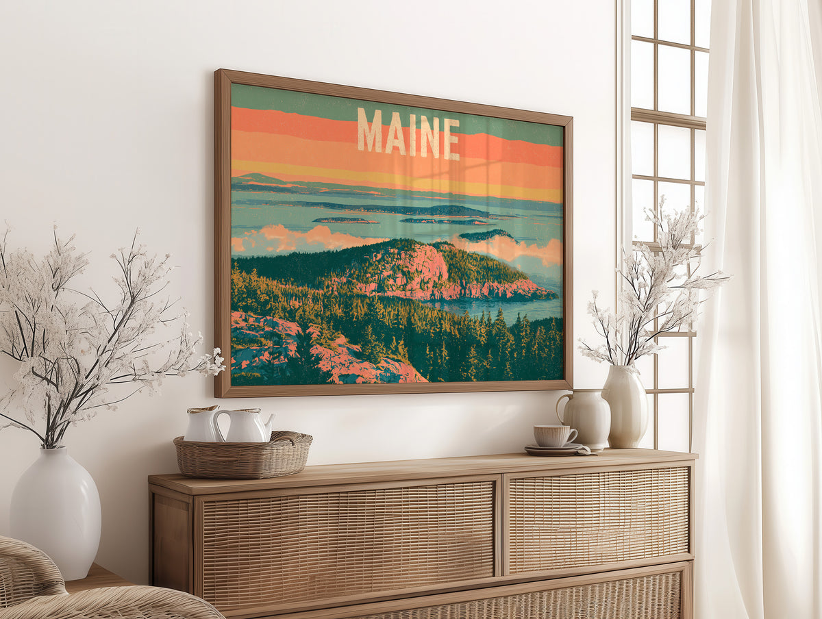 Maine Coastal Summit Sunset