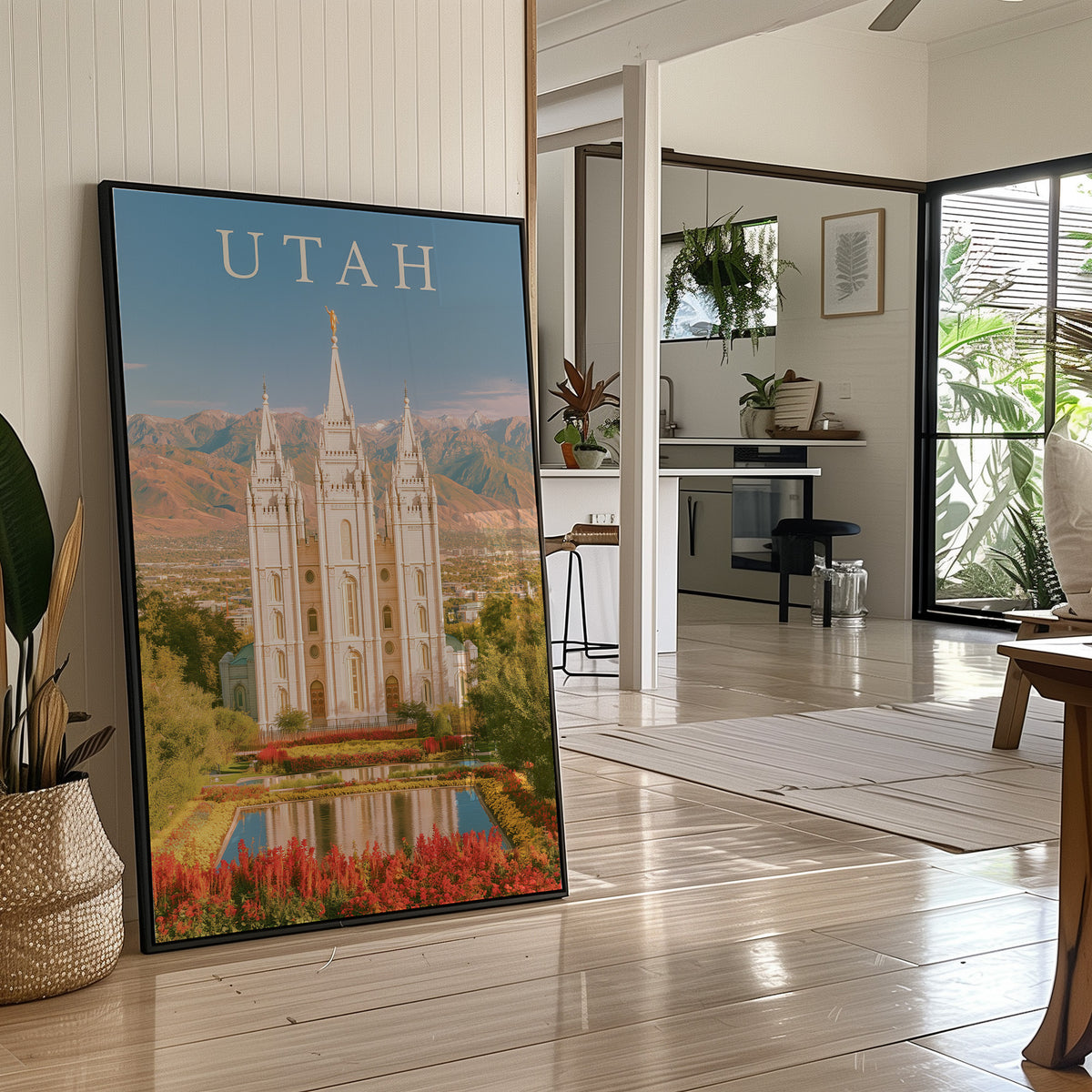 Salt Lake Temple Garden Reflection