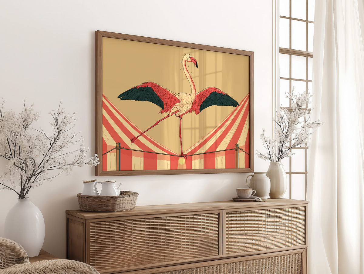 Flamingo Tightrope Circus Act