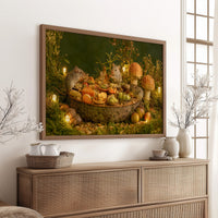 Woodland Mice Feast by Lantern