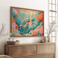 Sea Turtle Coral Reef Glide