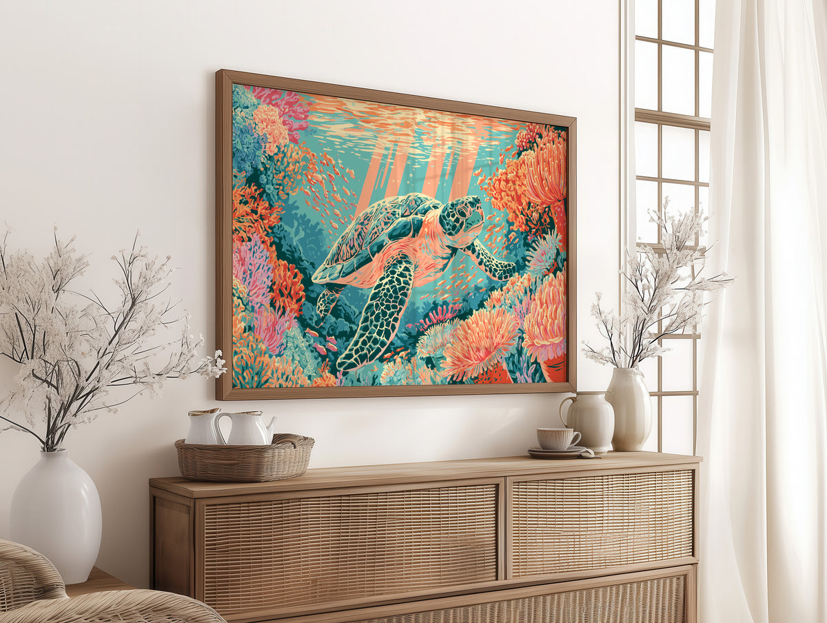Sea Turtle Coral Reef Glide