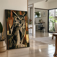 Cubist Great Horned Owl