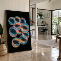 Iridescent Bubble Cluster Glow