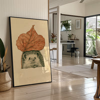 Hedgehog Autumn Leaf Umbrella