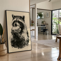 Raccoon With Stolen Snack