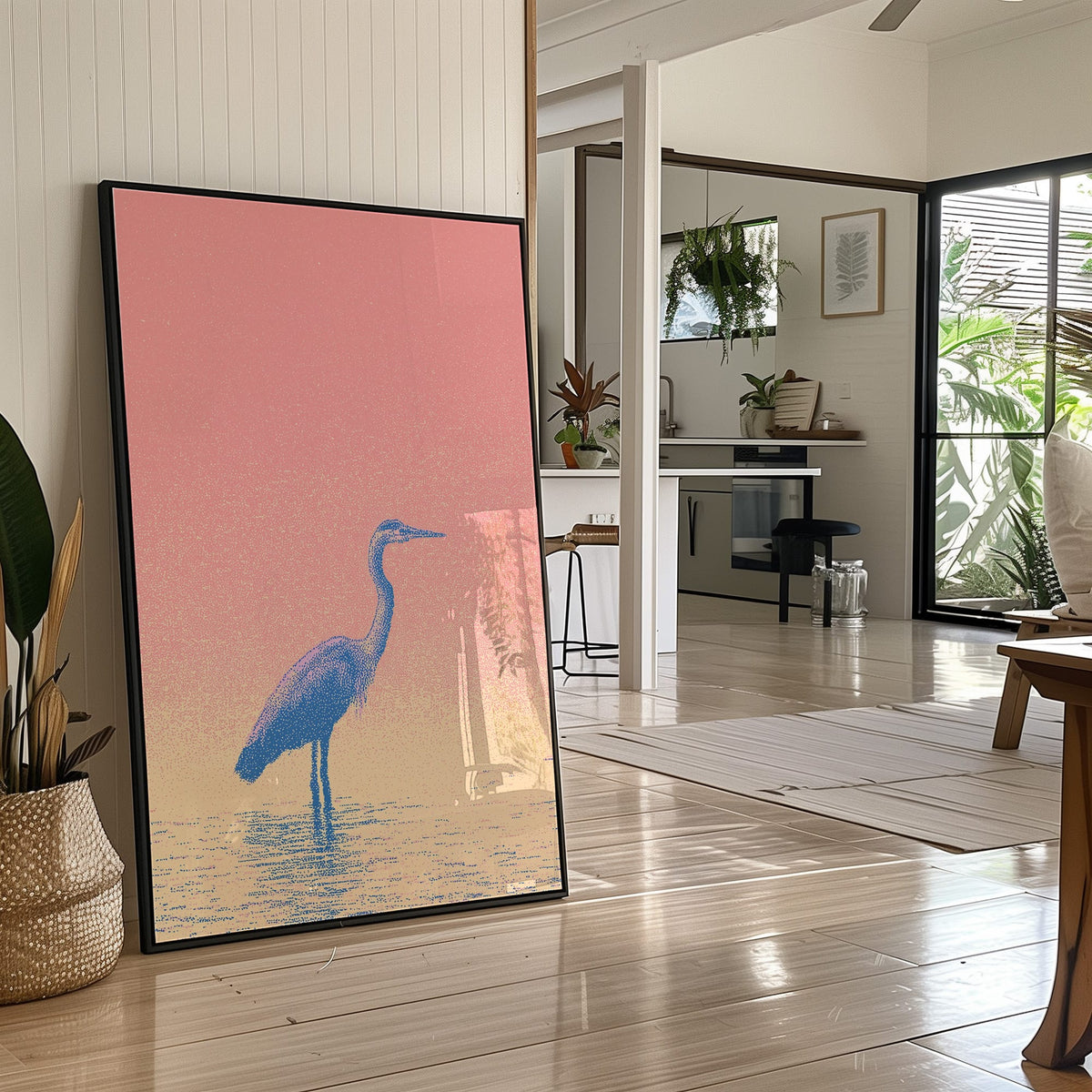 Heron Stillness Pink Grain